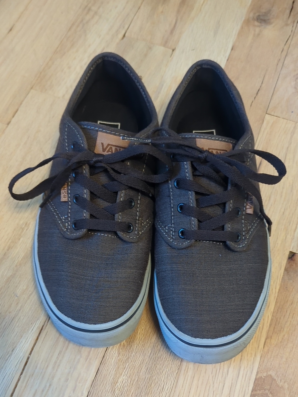 Vans Boy’s Charcoal Canvas Low-Top Sneakers